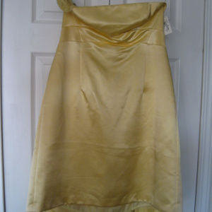 Strapless Kay Unger Yellow Summer Dress 8P $410